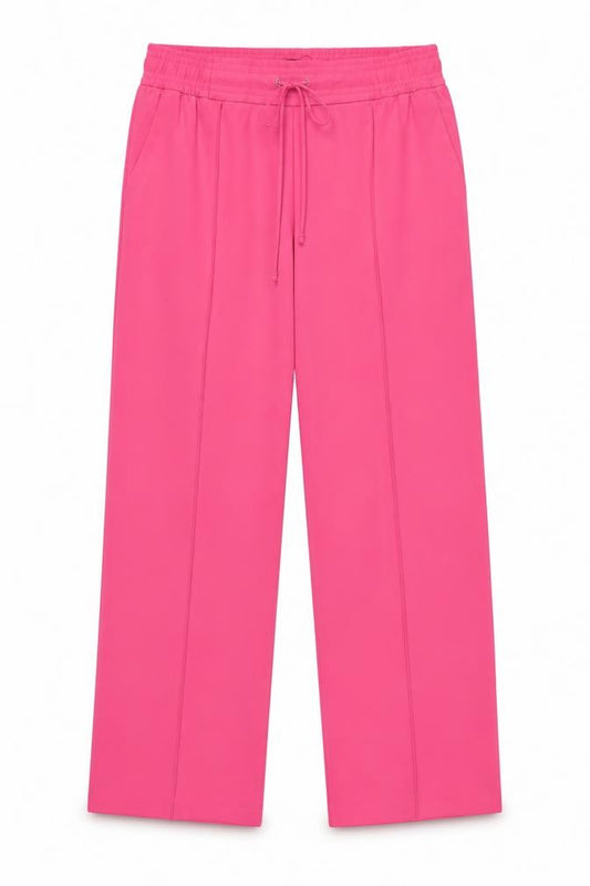 Marks & Spencer Women Pink Size 20 Wide High Rise Trousers