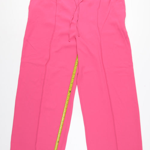 Marks & Spencer Women Pink Size 20 Wide High Rise Trousers