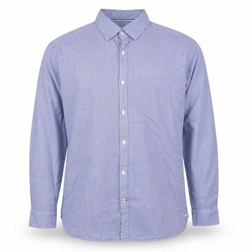 M&S Collezione Men Blue Geometric Cotton Slim Fit Dress Shirt 2XL