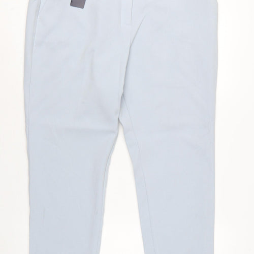 M&S Women Grey UK 18 Long Tapered Tailored Dress Trousers NWT