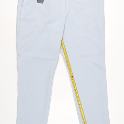 M&S Women Grey UK 18 Long Tapered Tailored Dress Trousers NWT