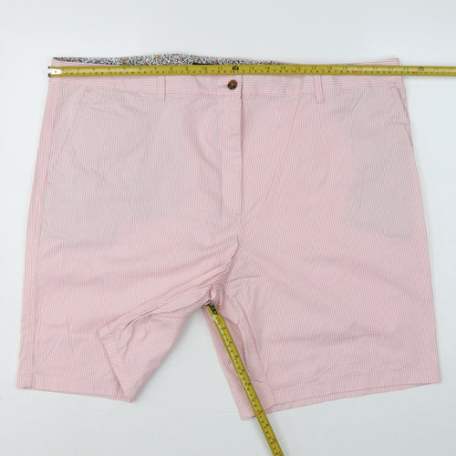 Marks & Spencer Women’s Pink Stripe Bermuda Shorts UK 24