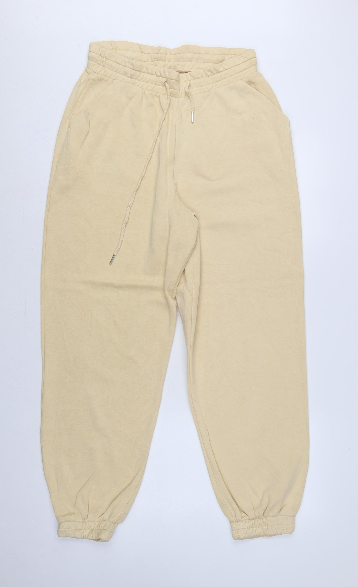 ASOS Design Women Beige UK 10 Cotton Blend Jogger Sweatpants