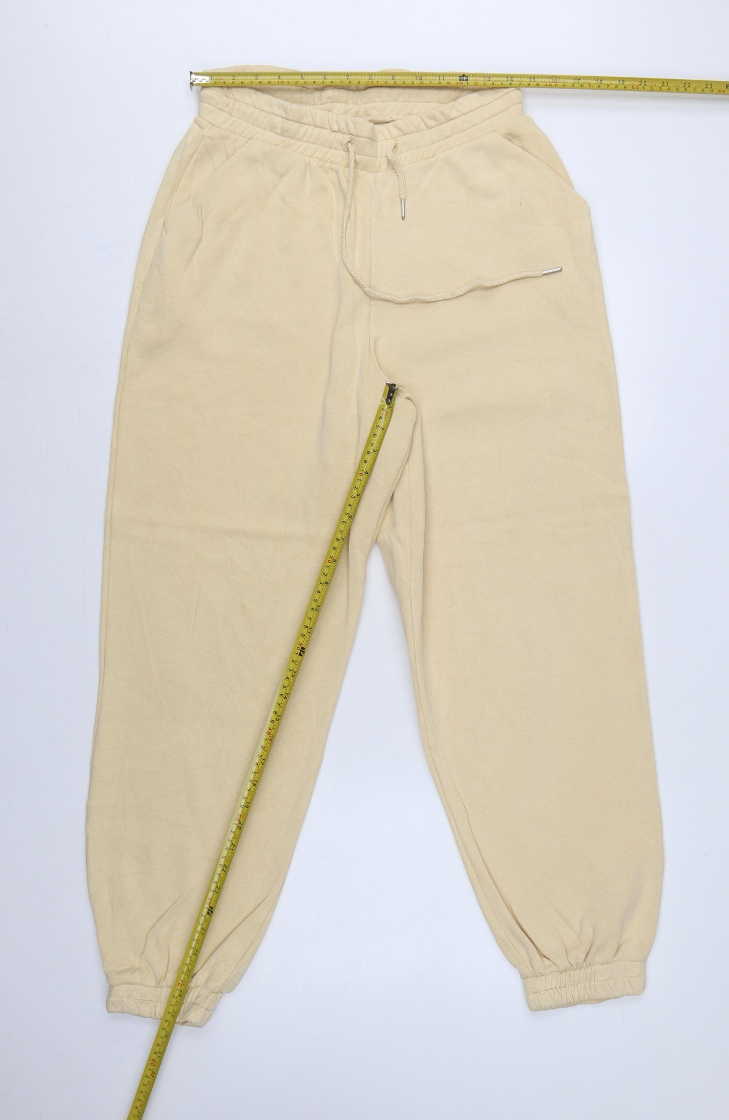ASOS Design Women Beige UK 10 Cotton Blend Jogger Sweatpants