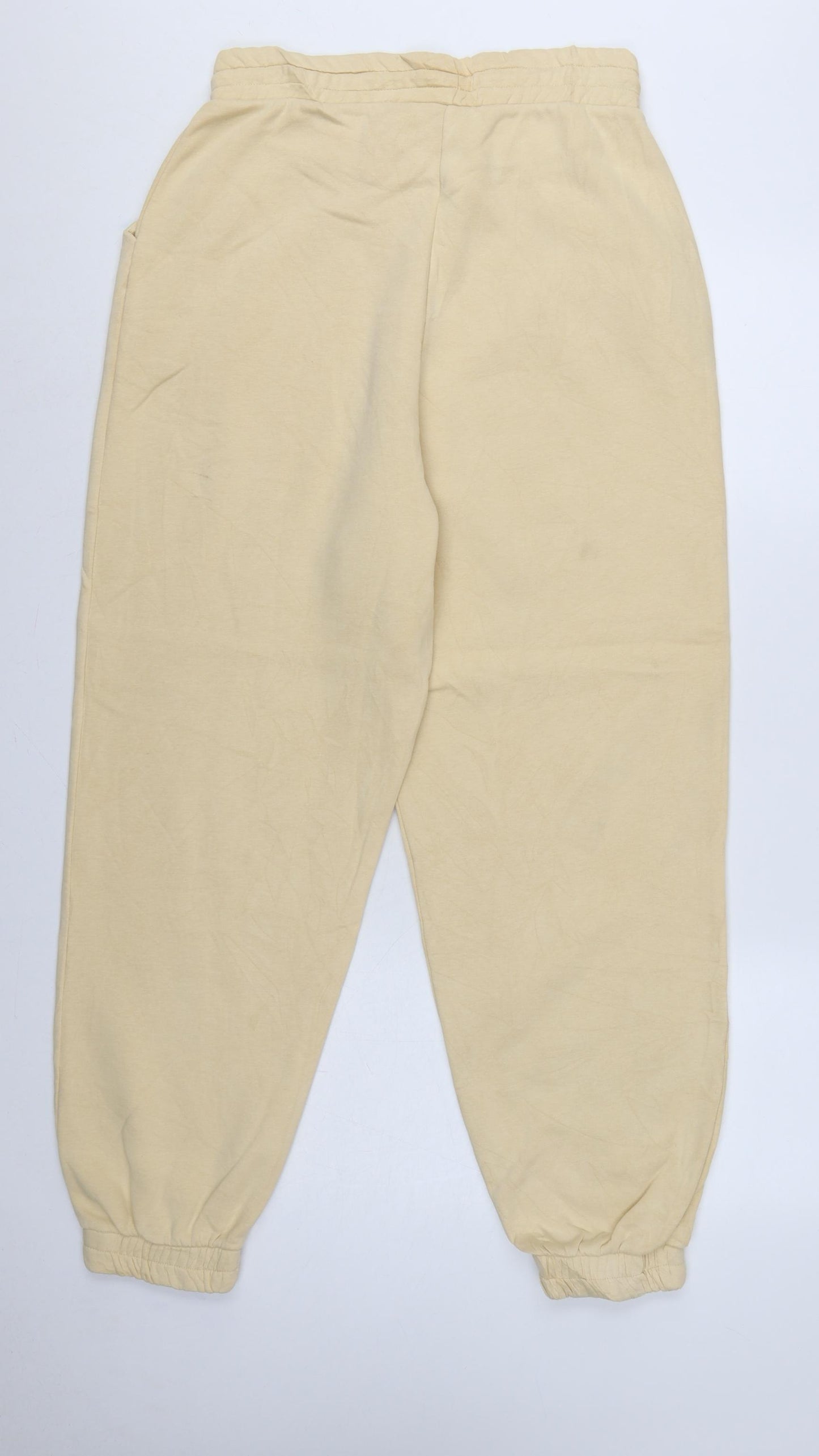 ASOS Design Women Beige UK 10 Cotton Blend Jogger Sweatpants