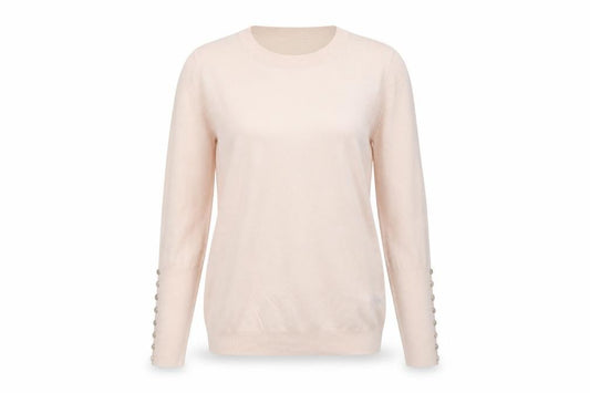 White Label The White Company Women Pink UK 12 Crew Neck Wool Jumper