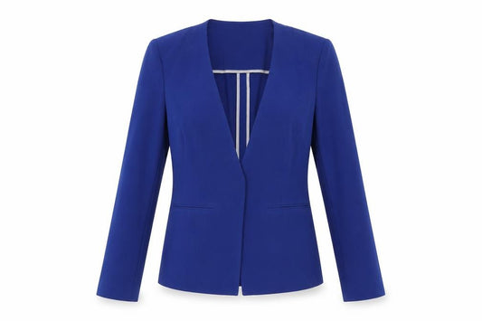 Marks & Spencer Women Blue UK 12 Tailored Shawl Lapel Blazer
