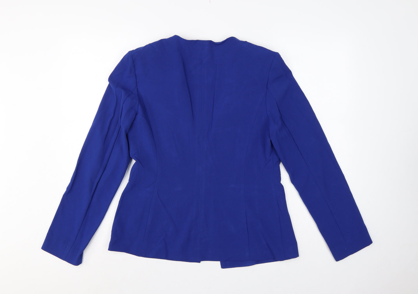 Marks & Spencer Women Blue UK 12 Tailored Shawl Lapel Blazer