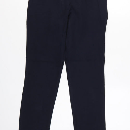 Marks and Spencer Women Blue UK 6 Slim High Rise Ankle Grazer Trousers