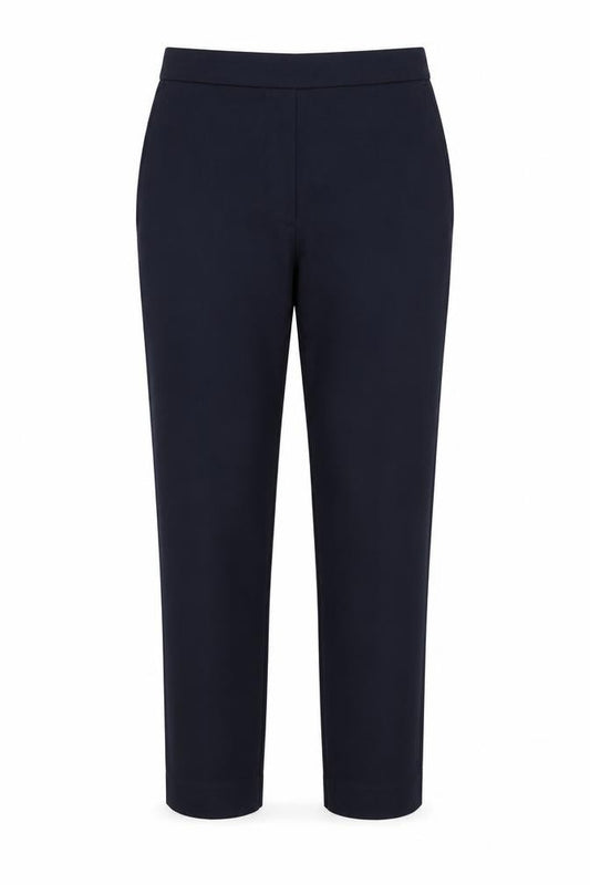 Marks and Spencer Women Blue UK 6 Slim High Rise Ankle Grazer Trousers