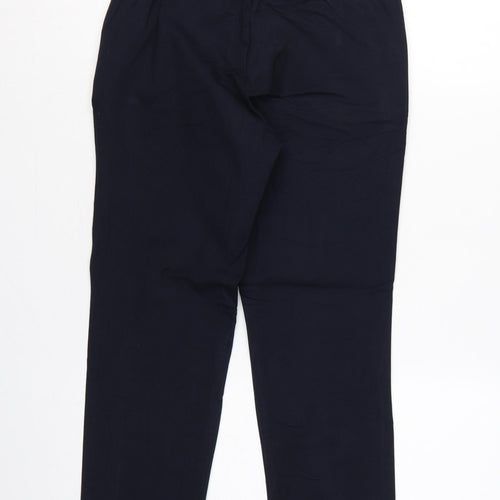 Marks and Spencer Women Blue UK 6 Slim High Rise Ankle Grazer Trousers