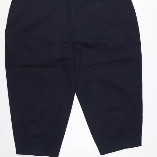 M&S Women’s Navy Blue UK 24 Short Tapered Tailored Trousers