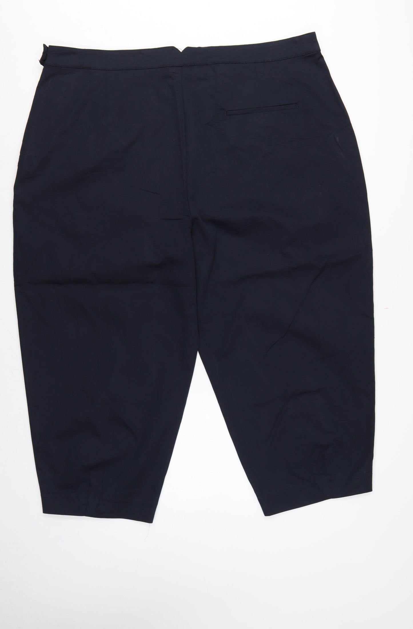 M&S Women’s Navy Blue UK 24 Short Tapered Tailored Trousers