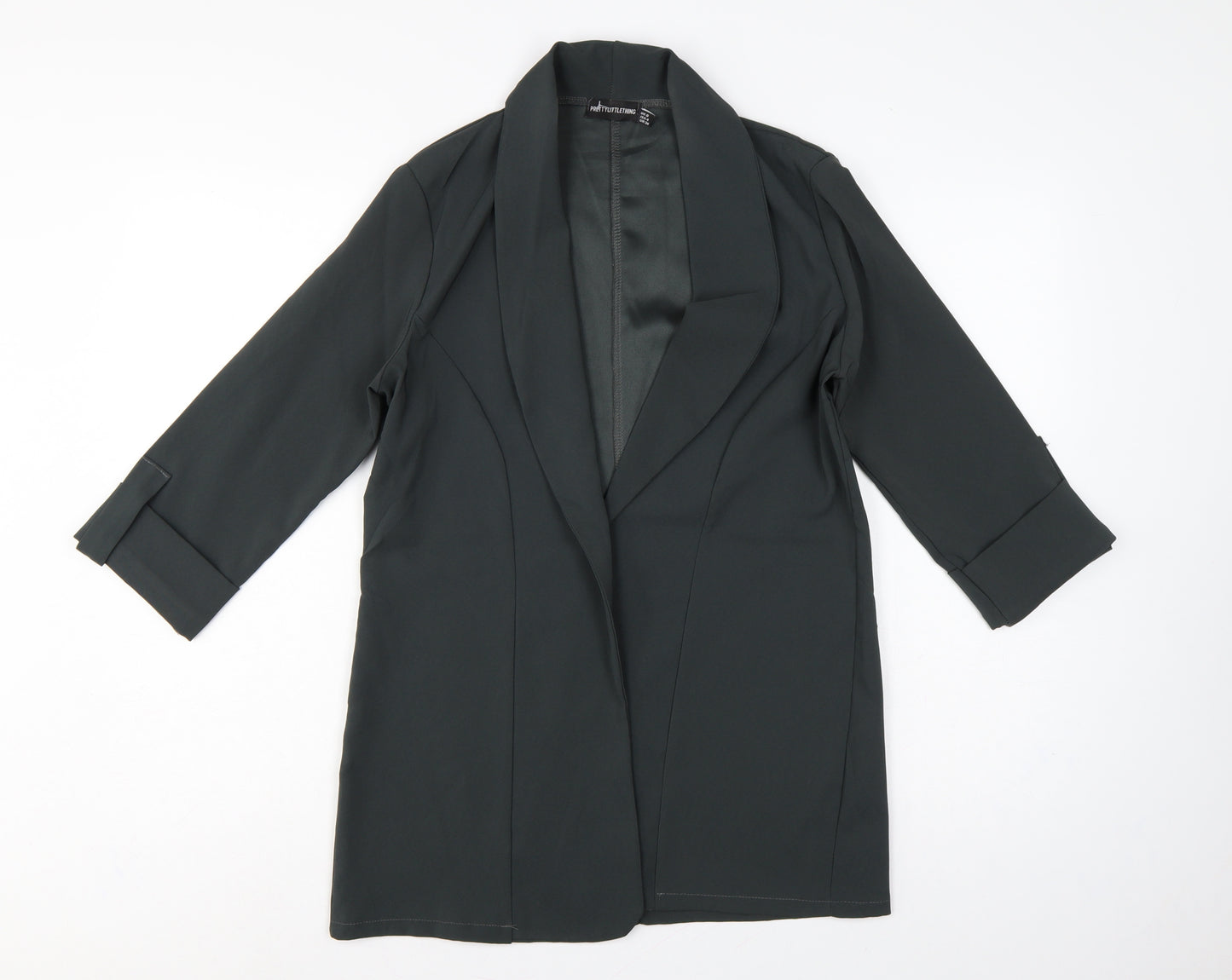 PrettyLittleThing Women’s Black UK 8 Longline Tuxedo Blazer Jacket