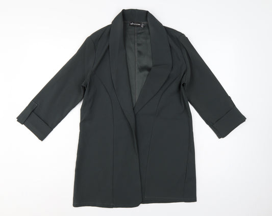 PrettyLittleThing Women’s Black UK 8 Longline Tuxedo Blazer Jacket
