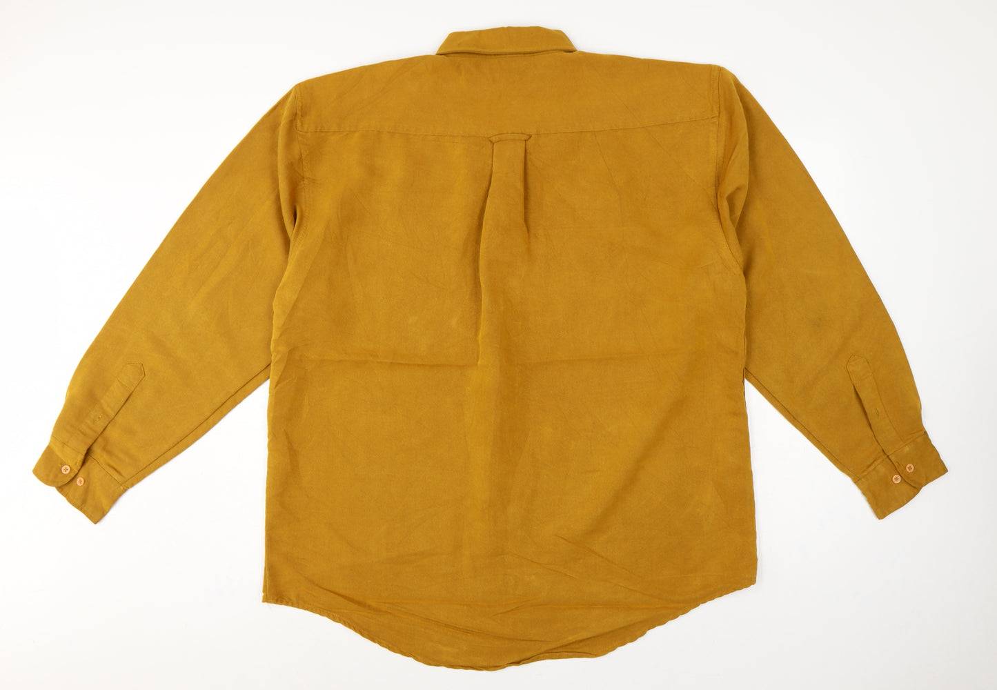 Trademark Men’s Yellow XL Button-Down Long Sleeve Casual Shirt