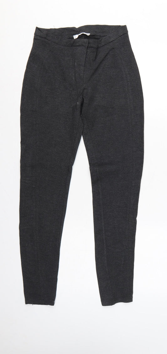 Mango Women Grey S Tapered High Rise Tailored Dress Trousers