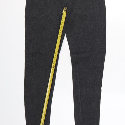 Mango Women Grey S Tapered High Rise Tailored Dress Trousers