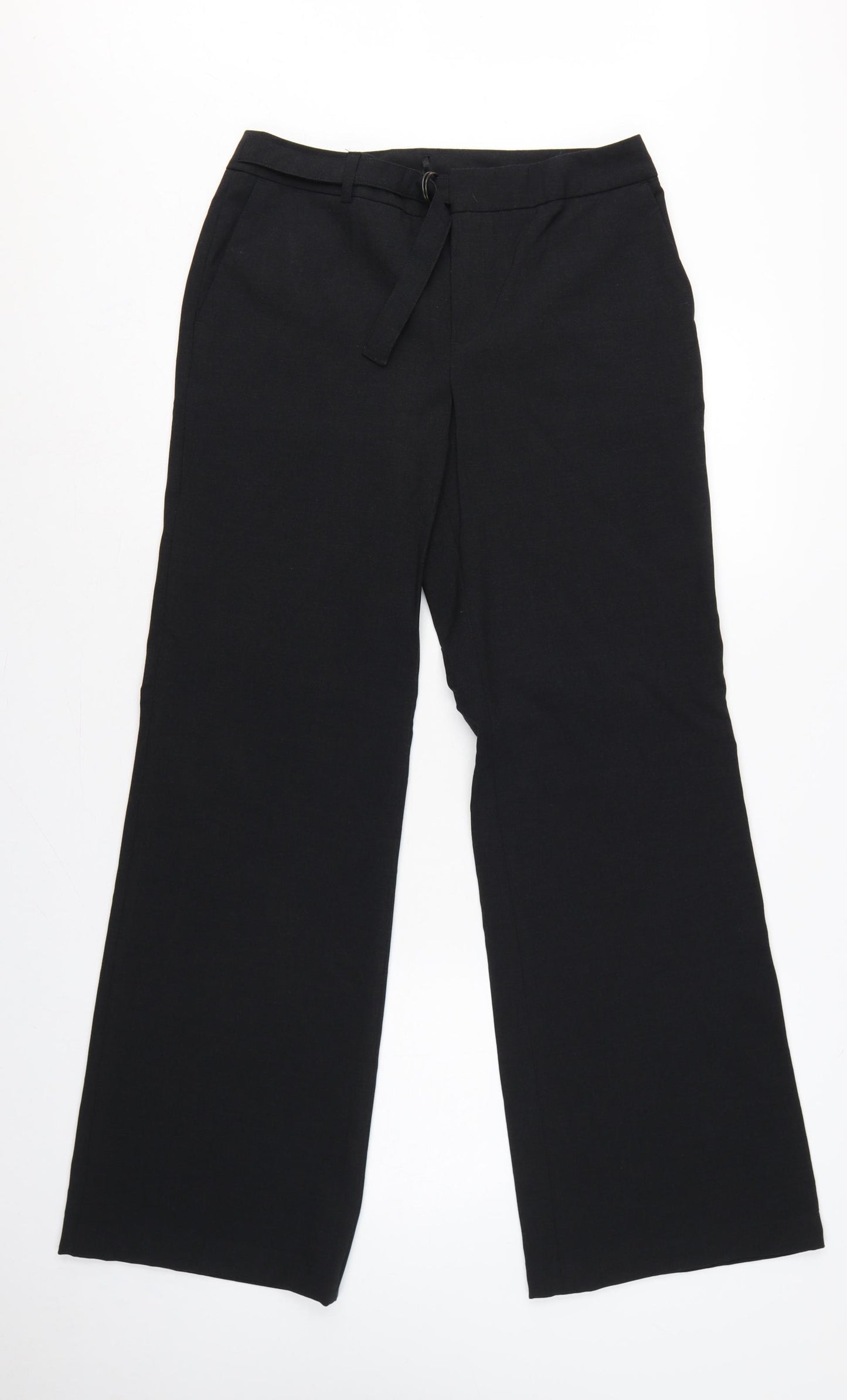 Mexx Women’s Black UK 12 Belted Bootcut Dress Trousers