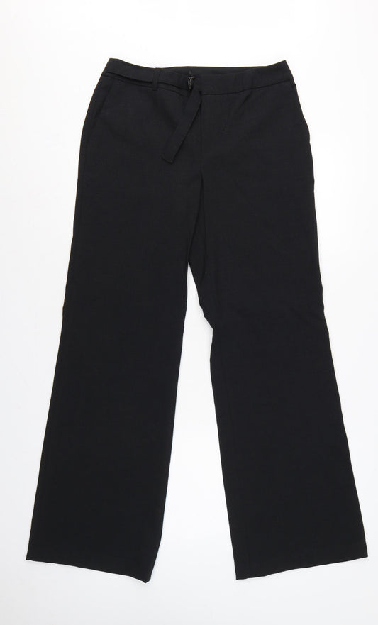 Mexx Women’s Black UK 12 Belted Bootcut Dress Trousers