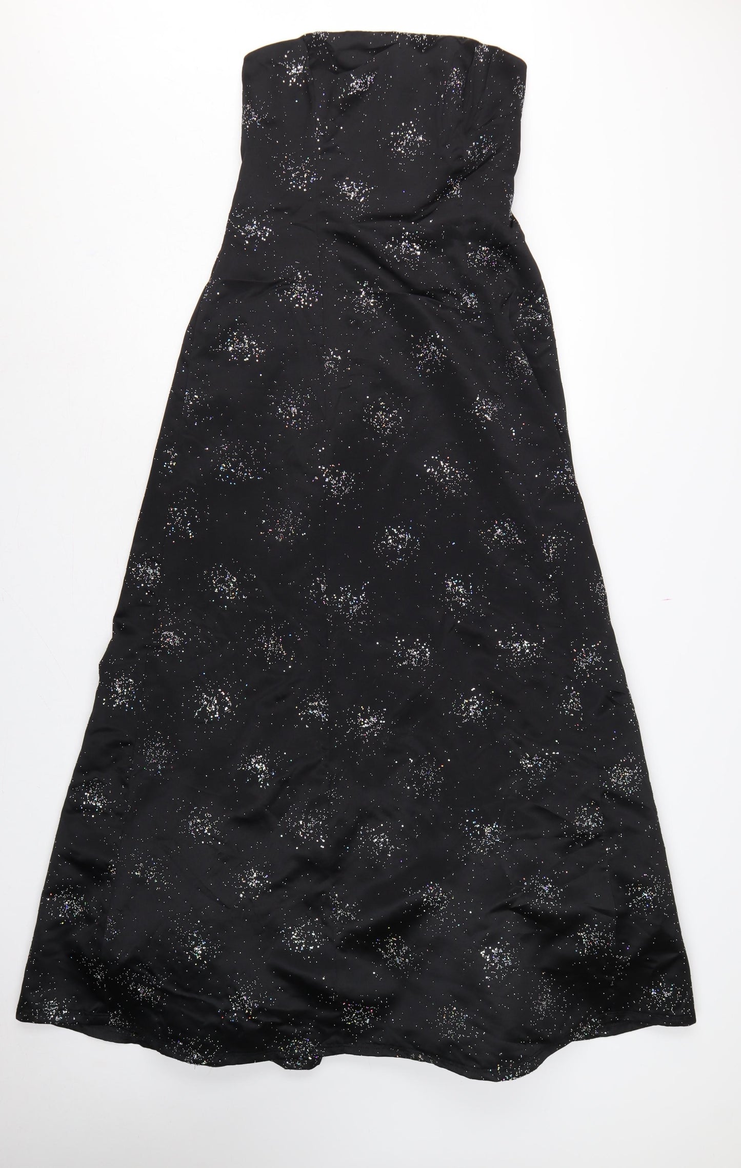 Morgan & Co Teens Black Size 12 Strapless Maxi Glitter Prom Dress