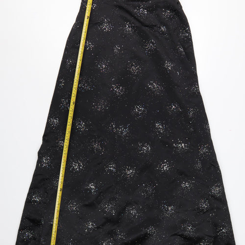 Morgan & Co Teens Black Size 12 Strapless Maxi Glitter Prom Dress