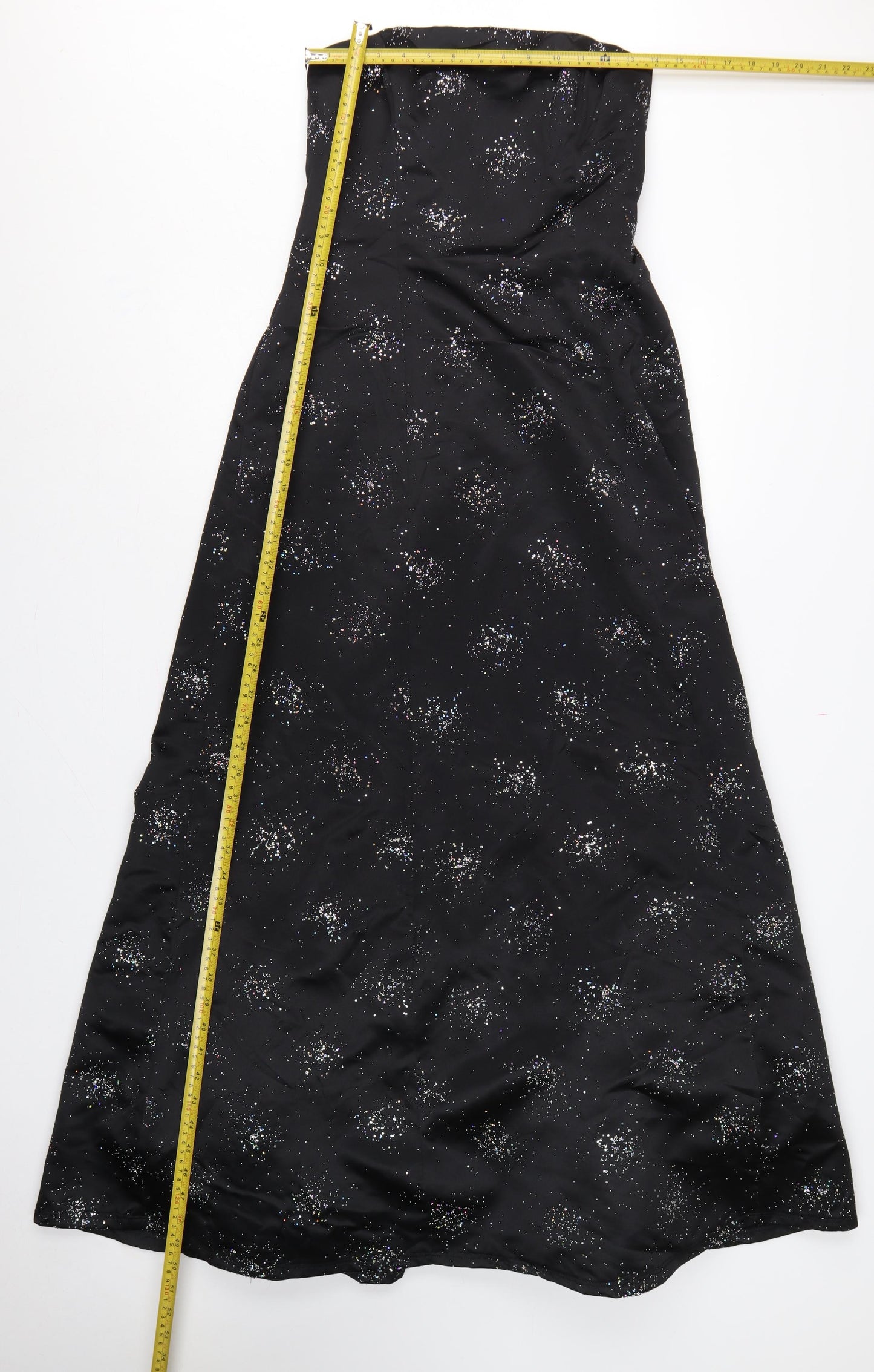 Morgan & Co Teens Black Size 12 Strapless Maxi Glitter Prom Dress