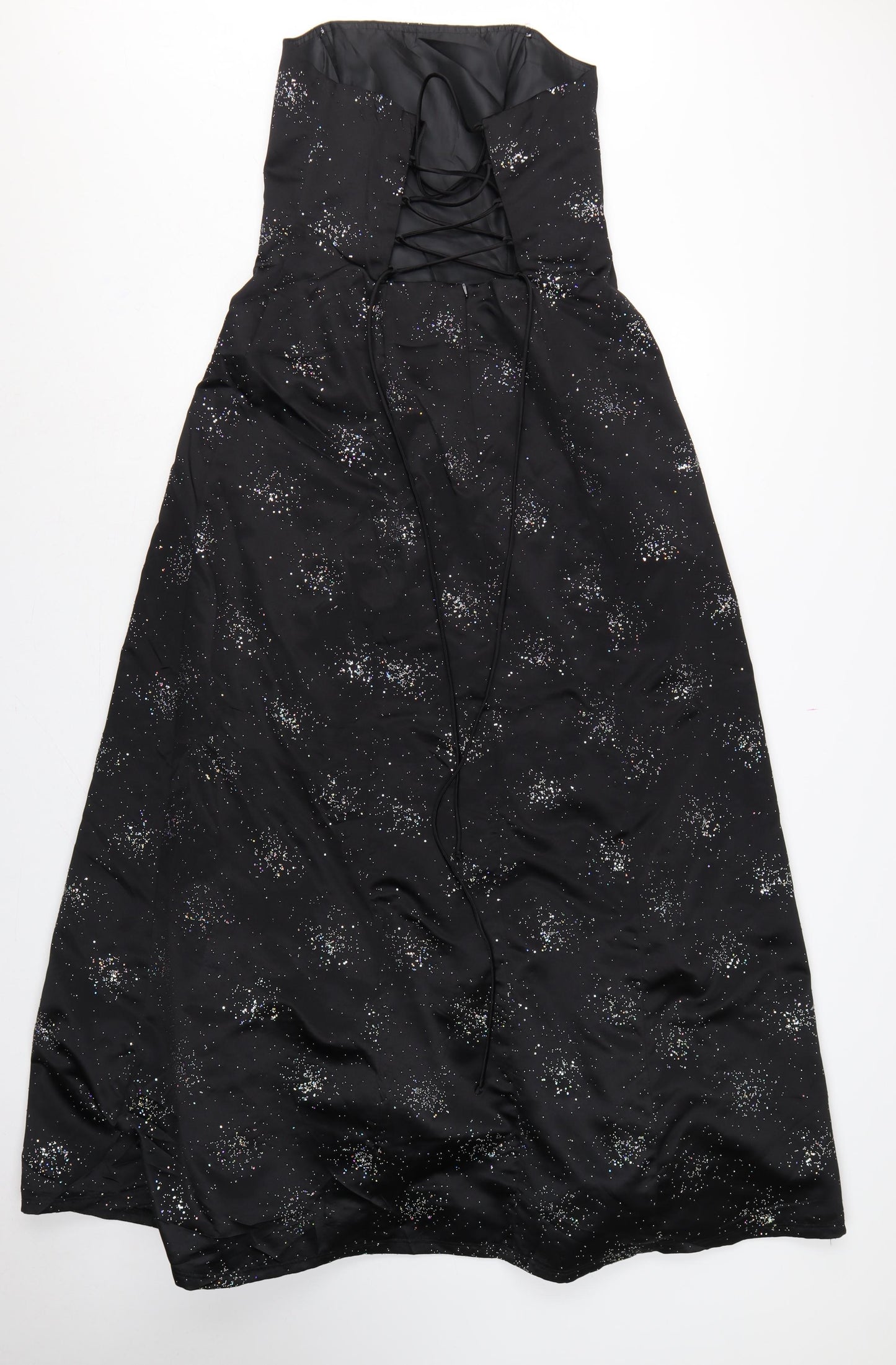 Morgan & Co Teens Black Size 12 Strapless Maxi Glitter Prom Dress