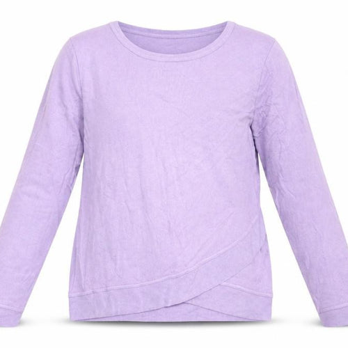 Lands' End Girls Purple 12-13 Years Long Sleeve Pullover Jersey Top