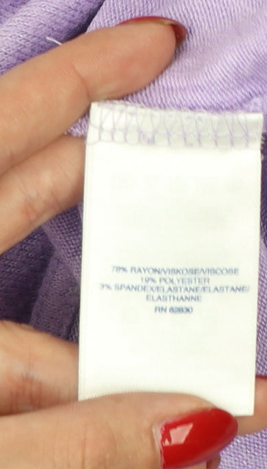 Lands' End Girls Purple 12-13 Years Long Sleeve Pullover Jersey Top