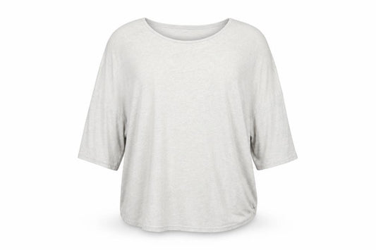 Phase Eight Women Grey Linen Relaxed 3/4 Sleeve Blouse UK 14