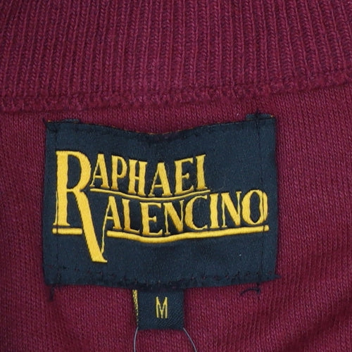 Raphael Valencino Men's Red M 1/4 Zip High Neck Jumper