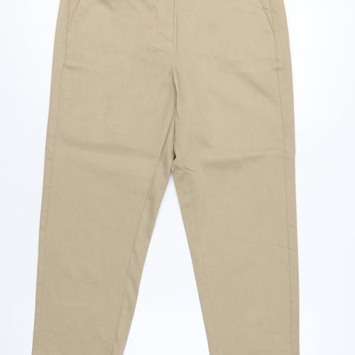M&S The Mia Women Brown Size 12 Slim Long Straight Tailored Trousers