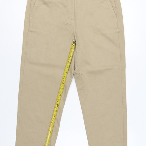 M&S The Mia Women Brown Size 12 Slim Long Straight Tailored Trousers