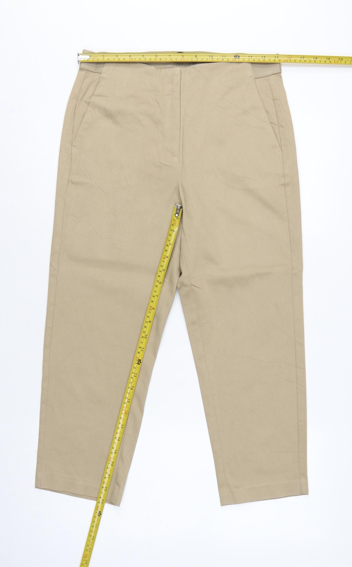 M&S The Mia Women Brown Size 12 Slim Long Straight Tailored Trousers