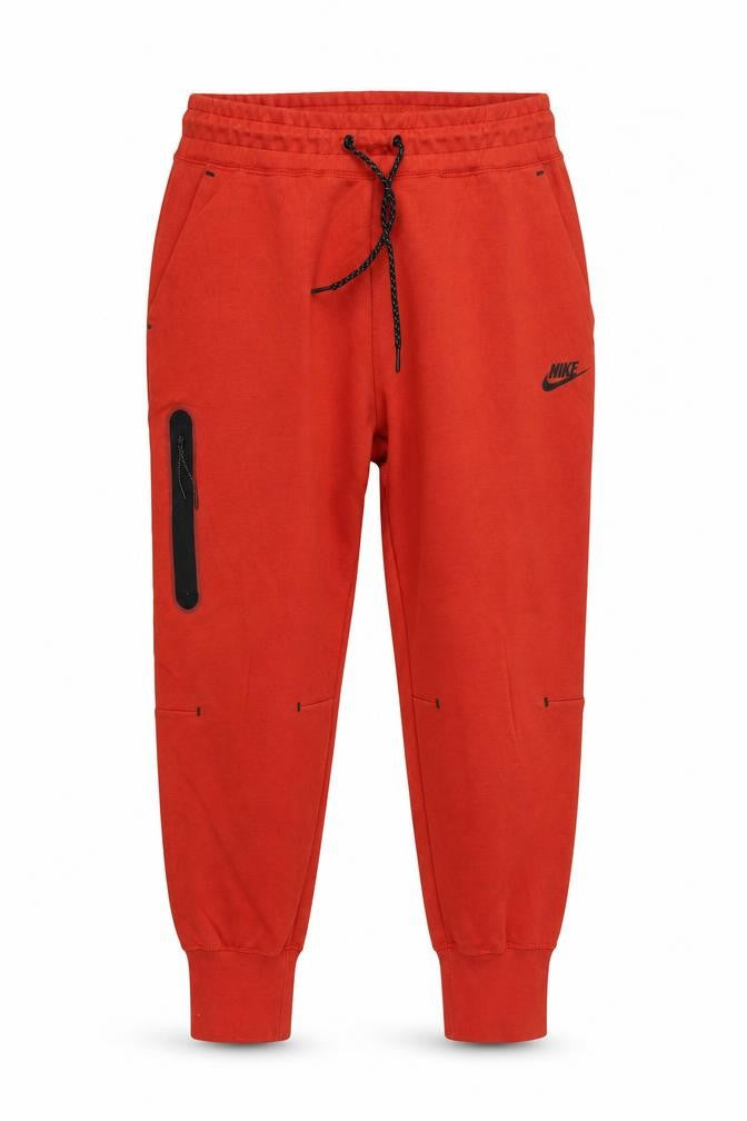 Nike Women’s Orange L Short Tech Fleece Jogger Sweatpants Zip Pocket