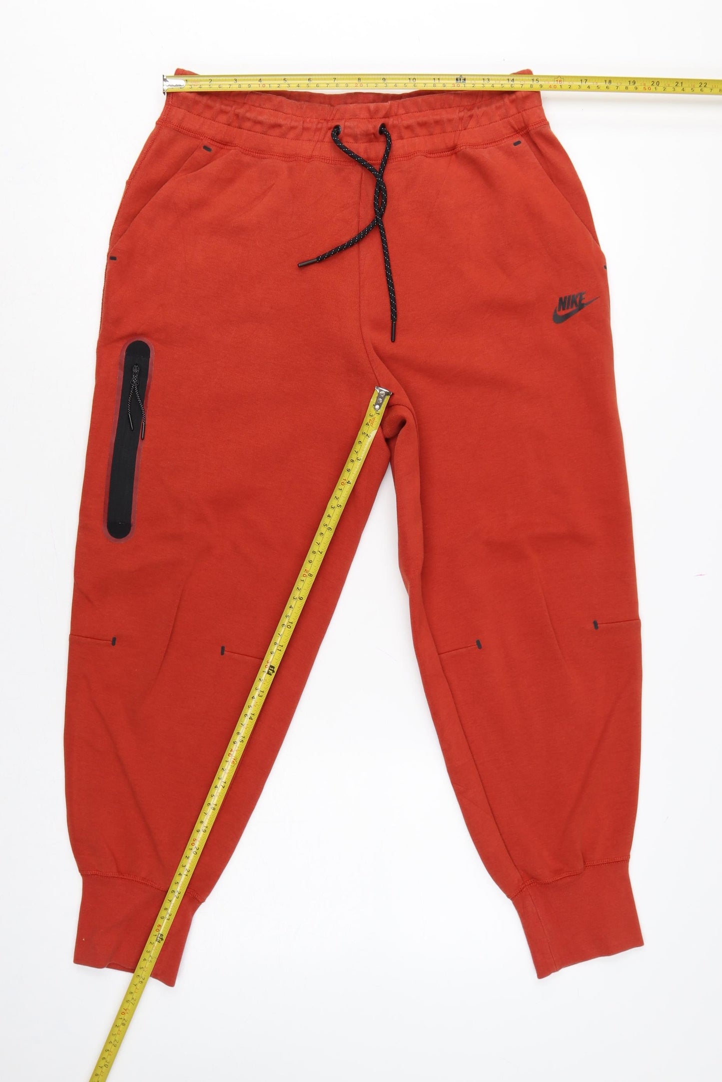 Nike Women’s Orange L Short Tech Fleece Jogger Sweatpants Zip Pocket