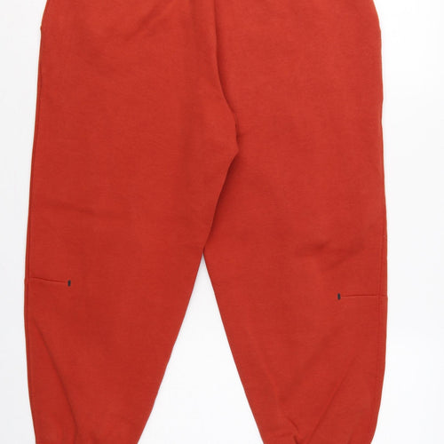 Nike Women’s Orange L Short Tech Fleece Jogger Sweatpants Zip Pocket