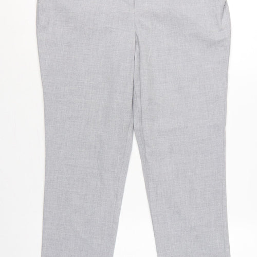 Next Women Grey UK 12R Tailored Straight Dress Trousers