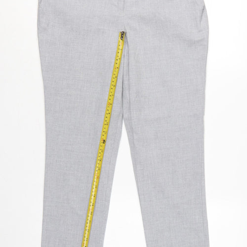 Next Women Grey UK 12R Tailored Straight Dress Trousers