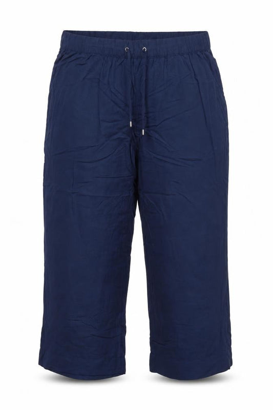 bpc selection Women Blue UK 20 Cropped Wide Leg Drawstring Trousers