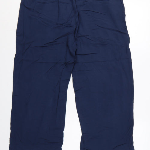 bpc selection Women Blue UK 20 Cropped Wide Leg Drawstring Trousers