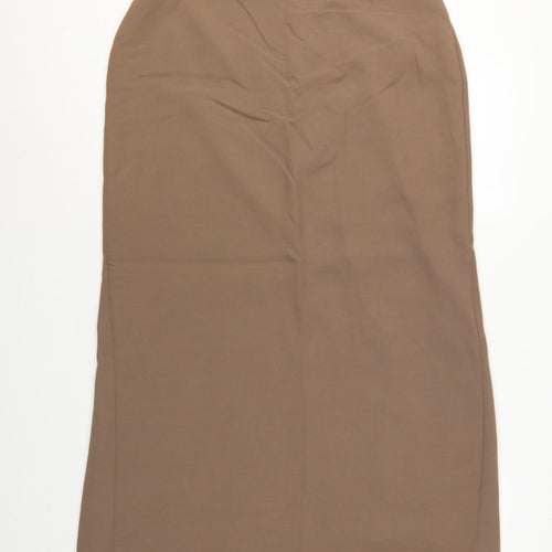 Marks and Spencer Women Brown UK 16 Long Pencil Skirt Lined Vintage