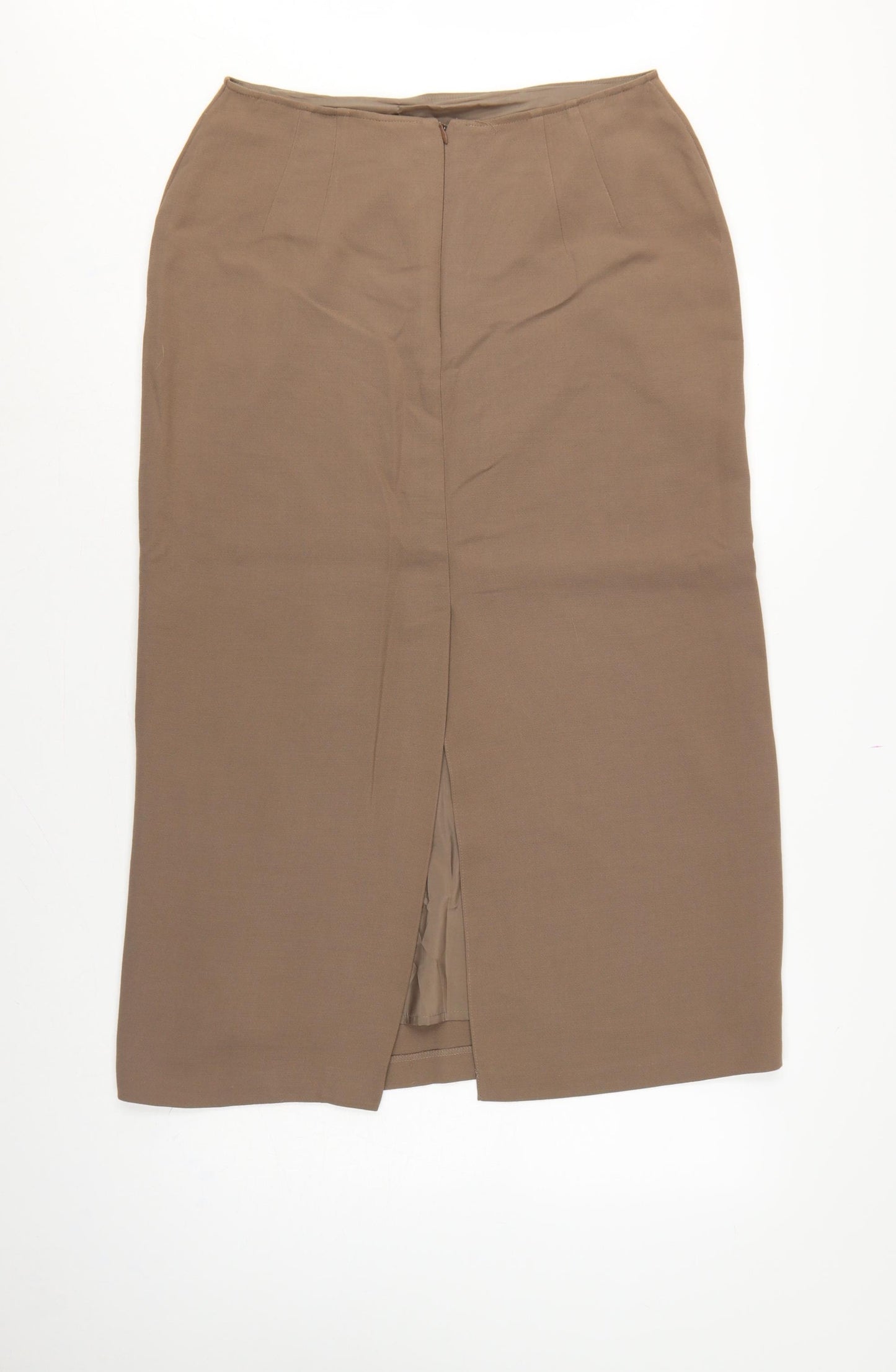 Marks and Spencer Women Brown UK 16 Long Pencil Skirt Lined Vintage