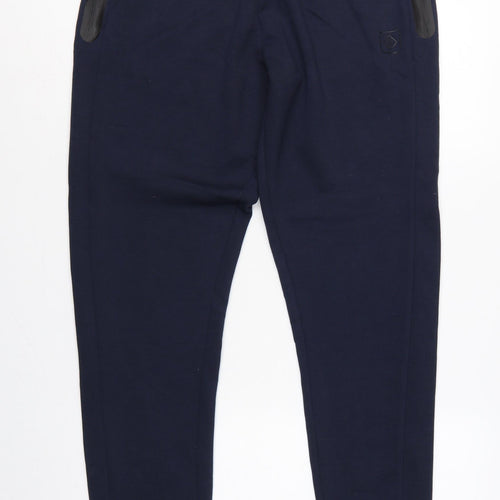 Next Men’s Blue M Long Leg Jogger Trousers Zip Pockets
