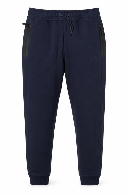 Next Men’s Blue M Long Leg Jogger Trousers Zip Pockets
