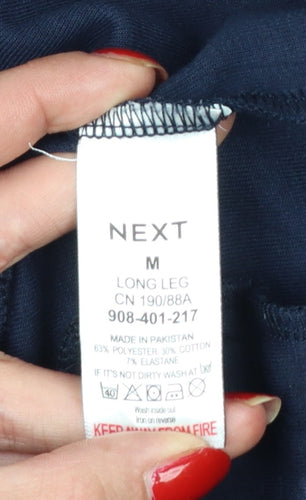 Next Men’s Blue M Long Leg Jogger Trousers Zip Pockets