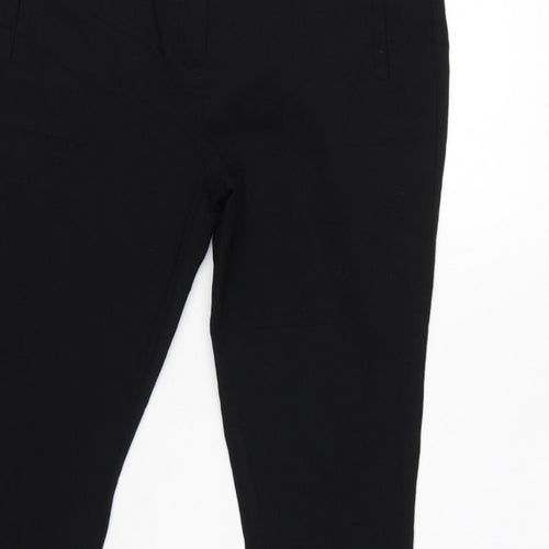Dorothy Perkins Women Black UK 14 Slim Tapered Tailored Work Trousers
