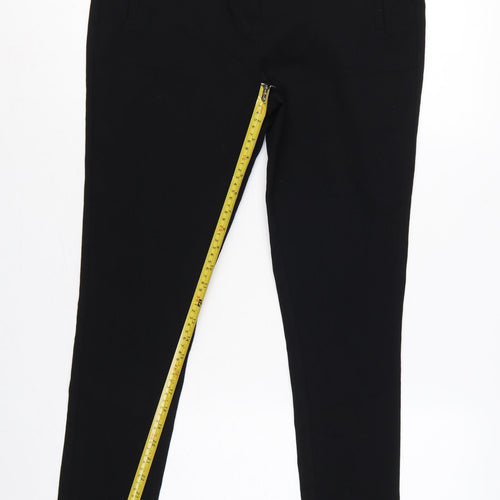 Dorothy Perkins Women Black UK 14 Slim Tapered Tailored Work Trousers