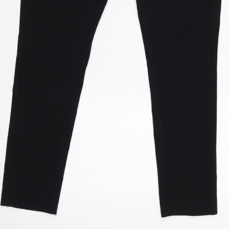 Dorothy Perkins Women Black UK 14 Slim Tapered Tailored Work Trousers